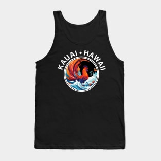 Kauai Hawaii - Rooster (with White Lettering) Tank Top